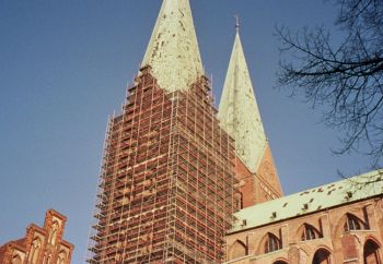 Turmeinrüstung an der Marienkirche